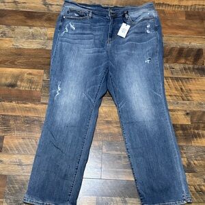 Judy Blue Dark Wash Straight Fit Jeans 22W New